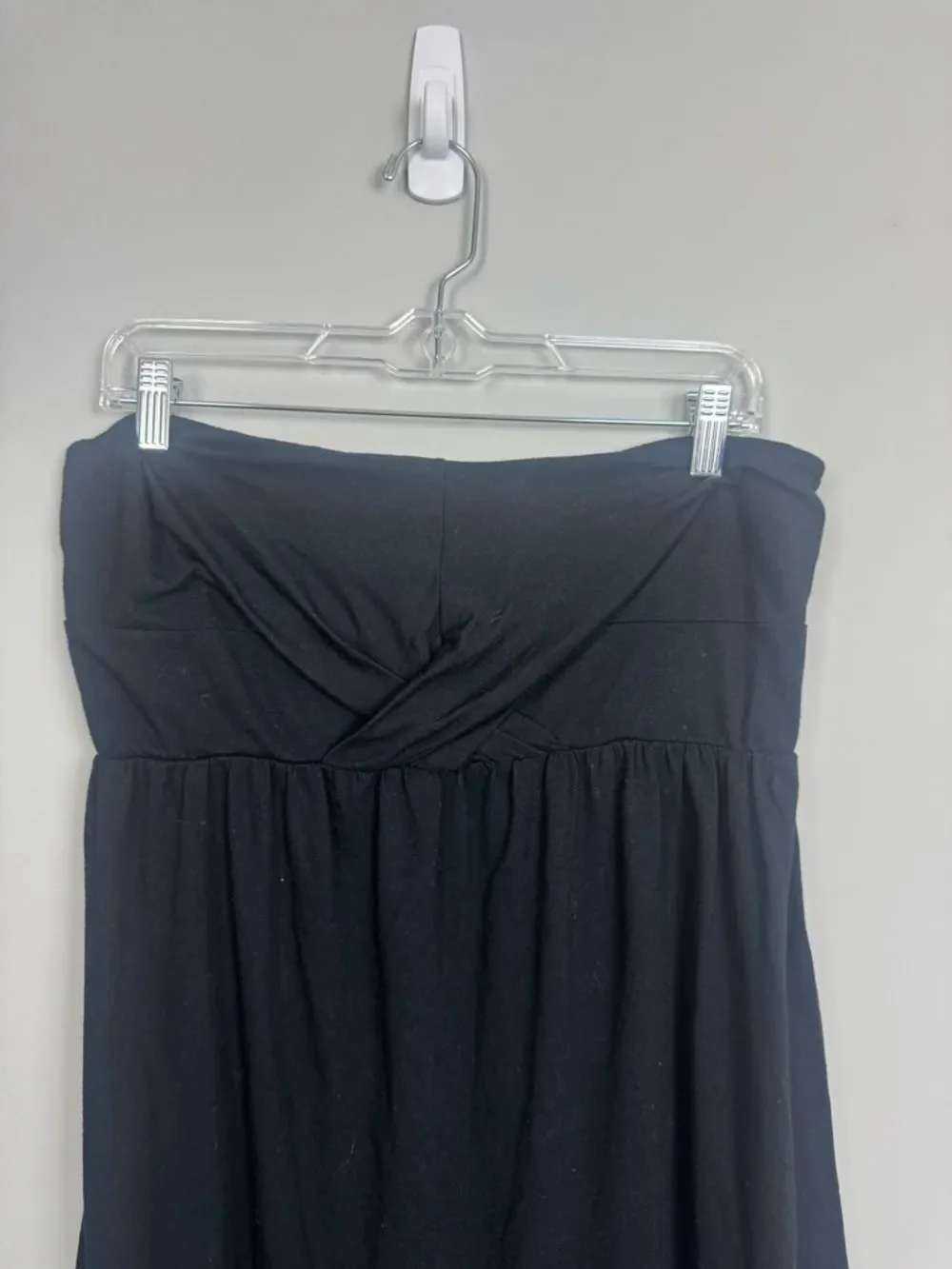 MERONA | Strapless Crossing Bust Black Swim Coverup Dress Women’s Size X-Large